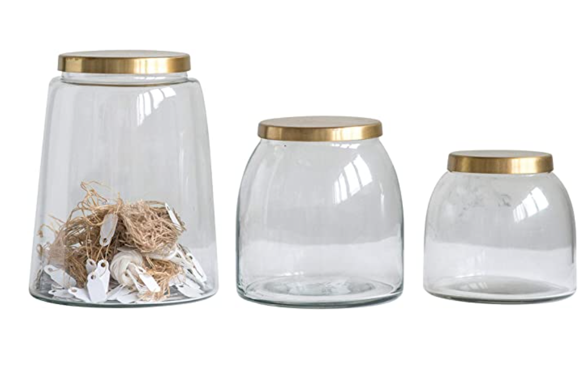 Jar with Gold Lid