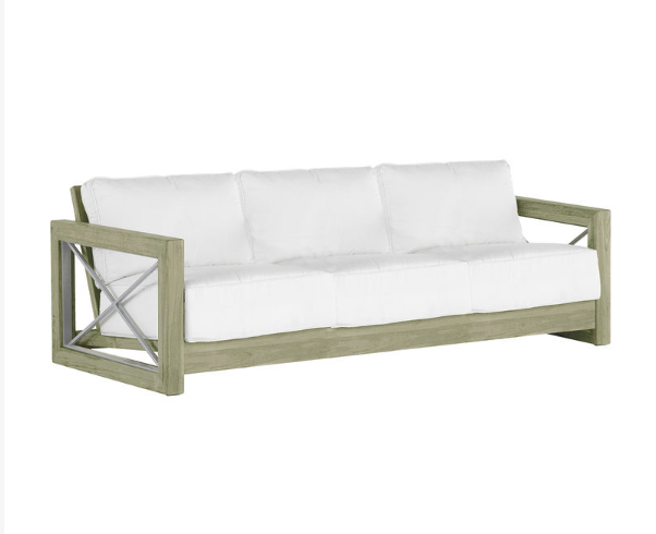 Malta Teak Sofa Oyster Teak/Brushed Stainless