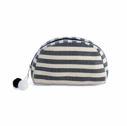 Black Stripe Zip Pouch