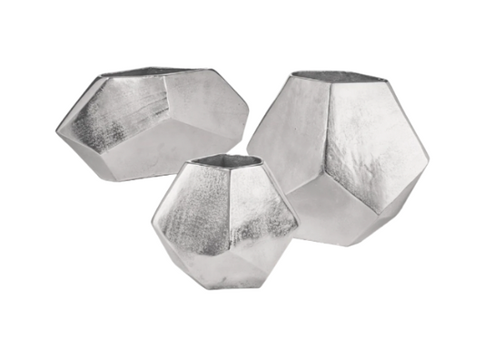Silver Diamond Vase