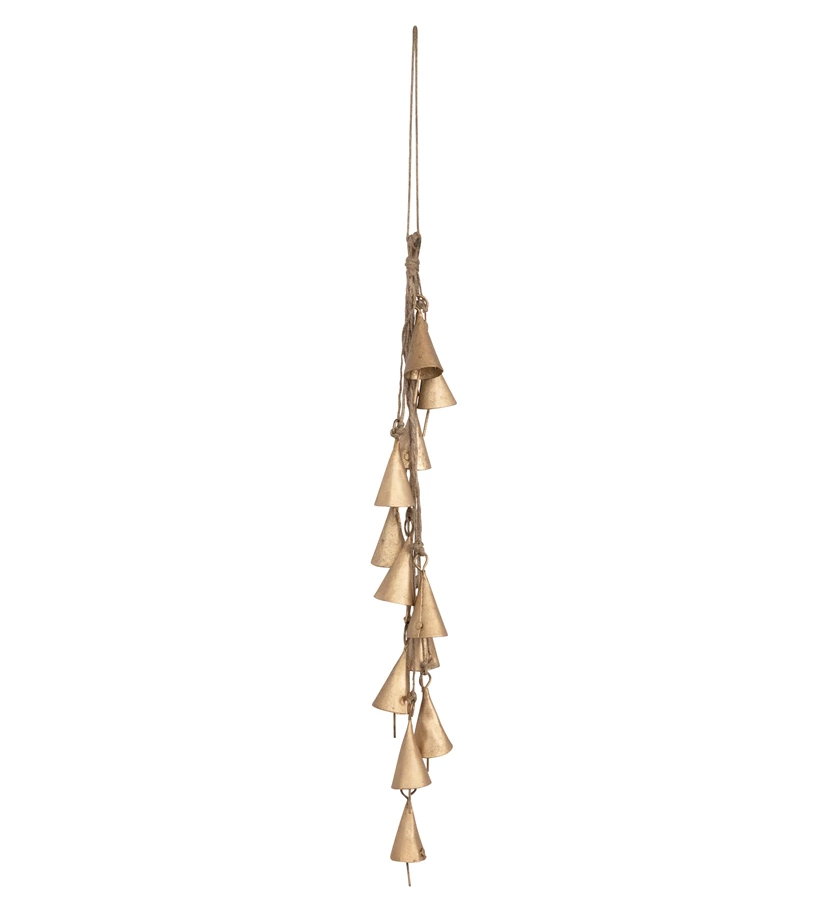 Antique Brass Hanging Bell Cluster