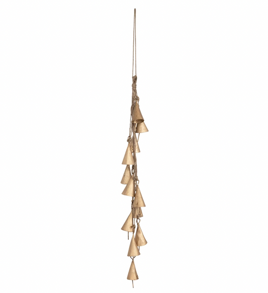 Antique Brass Hanging Bell Cluster