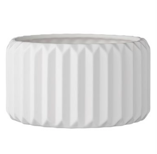 Stoneware Fluted Flower Pots
